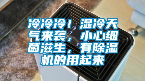 冷冷冷!濕冷天氣來襲,小心細菌滋生,有除濕機的用起來