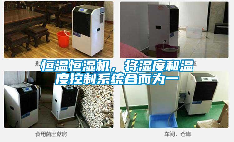 恒溫恒濕機，將濕度和溫度控制系統合而為一