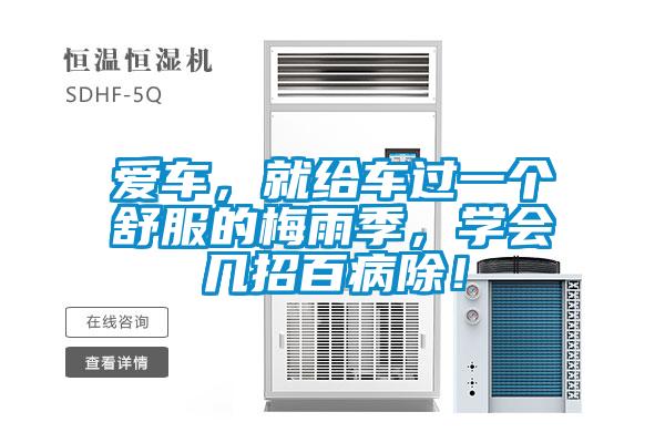 愛車，就給車過一個舒服的梅雨季，學會幾招百病除！